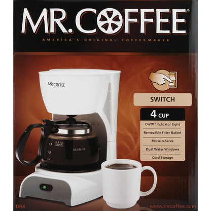 Mr Coffee 4 Cup White Coffee Maker