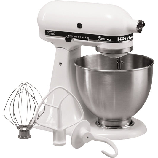 KitchenAid Classic Plus 10-Speed White Stand Mixer