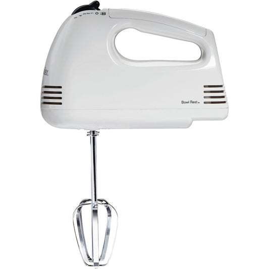 Proctor-Silex 5-Speed White Hand Mixer