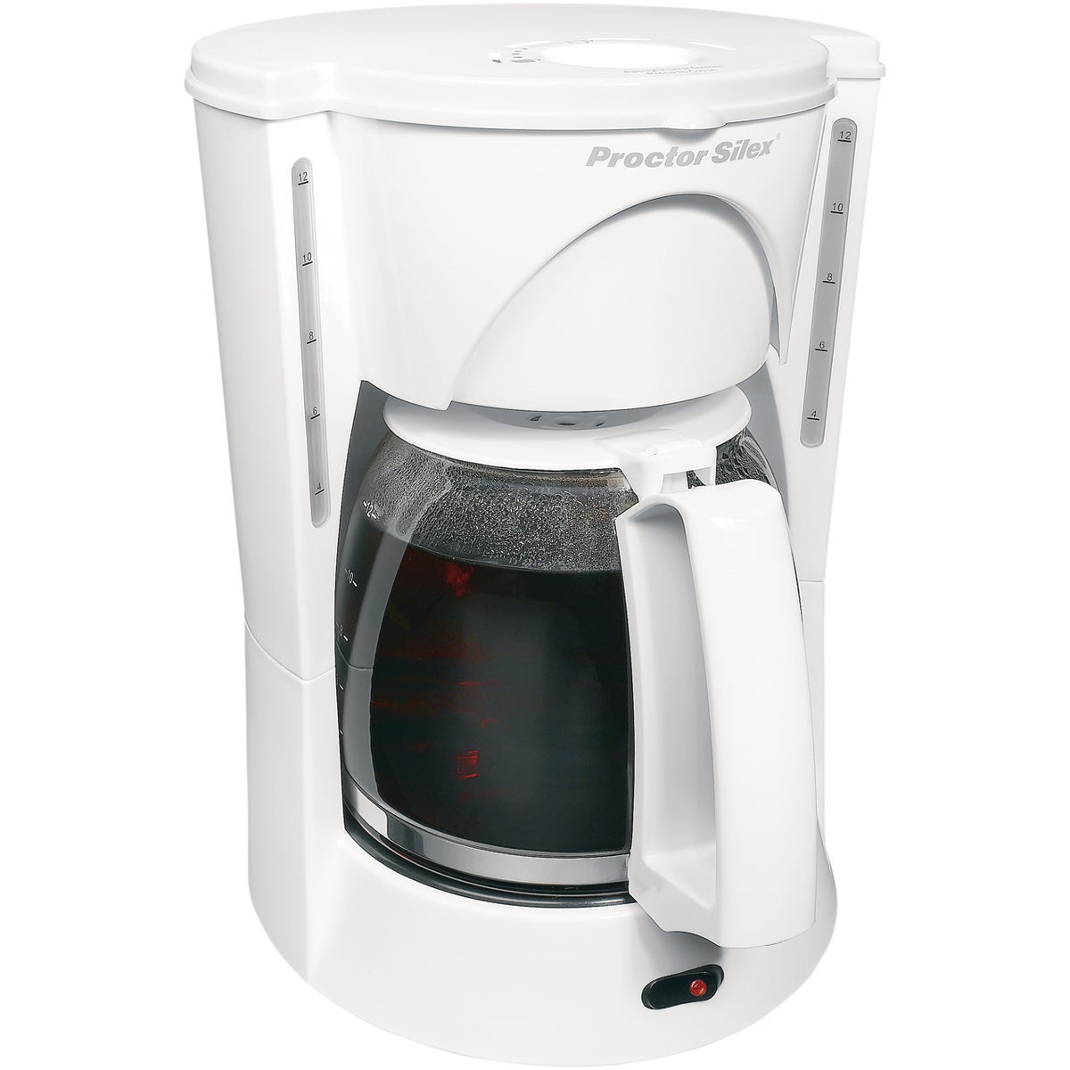 Proctor Silex 12 Cup White Dual Window Coffee Maker