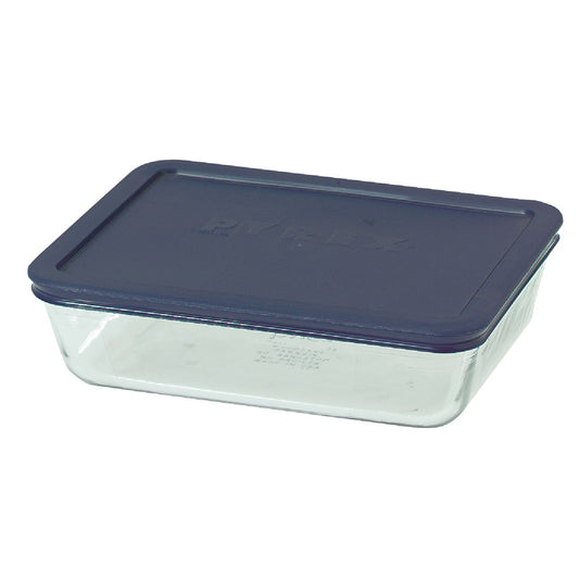 Pyrex Simply Store 6-Cup Rectangle Glass Storage Container with Lid