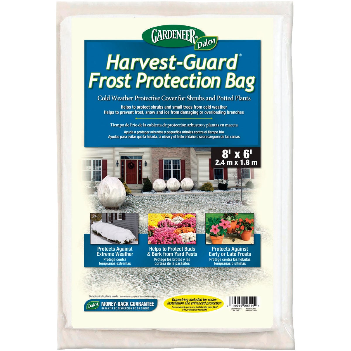 Gardeneer Harvest-Guard 8 Ft. L. x 6 Ft. W. Spun Bond Plant Protector
