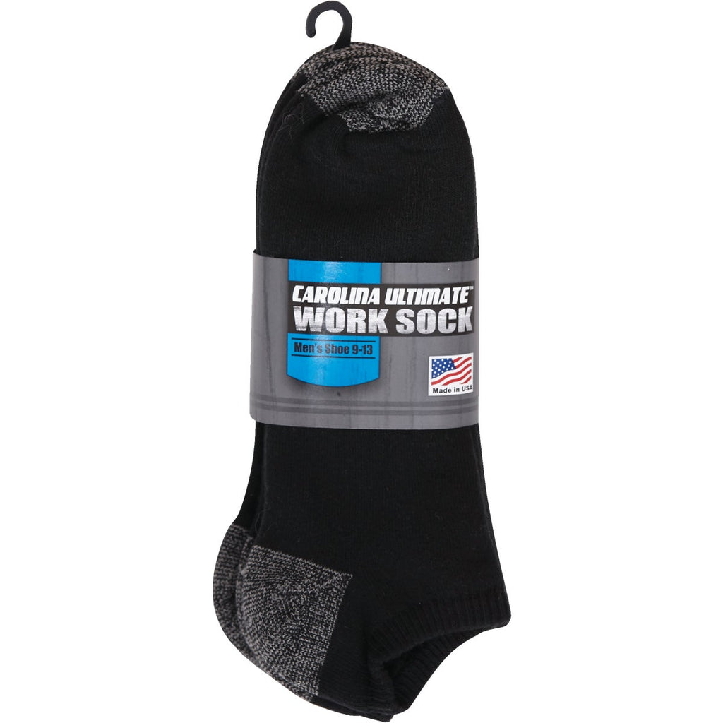 Carolina Ultimate Large Black No-Show Sock (3-Pack)