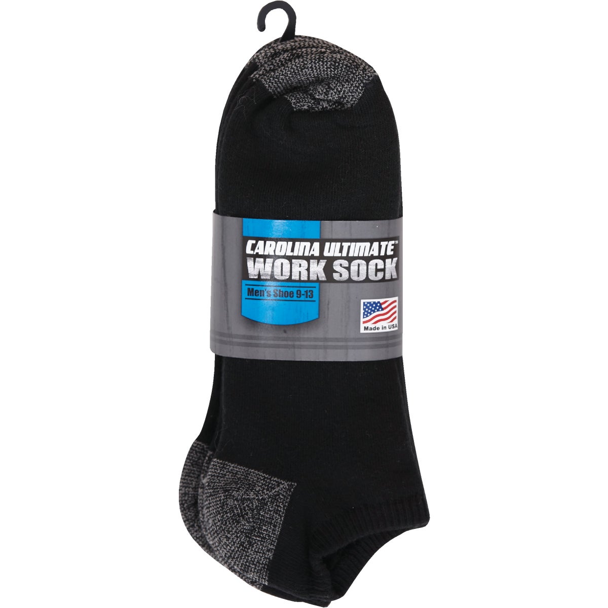 Carolina Ultimate Large Black No-Show Sock (3-Pack)