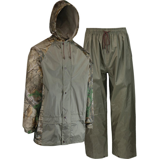 West Chester Large 2-Piece RealTree Camo Polyester Rain Suit