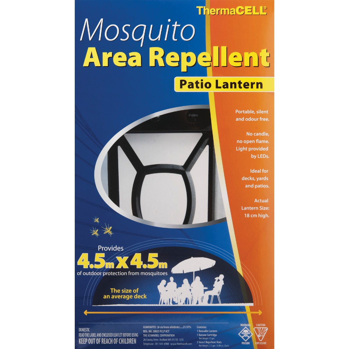 Thermacell 225 Sq. Ft. 12 Hr. Mosquito Repellent Patio Lamp