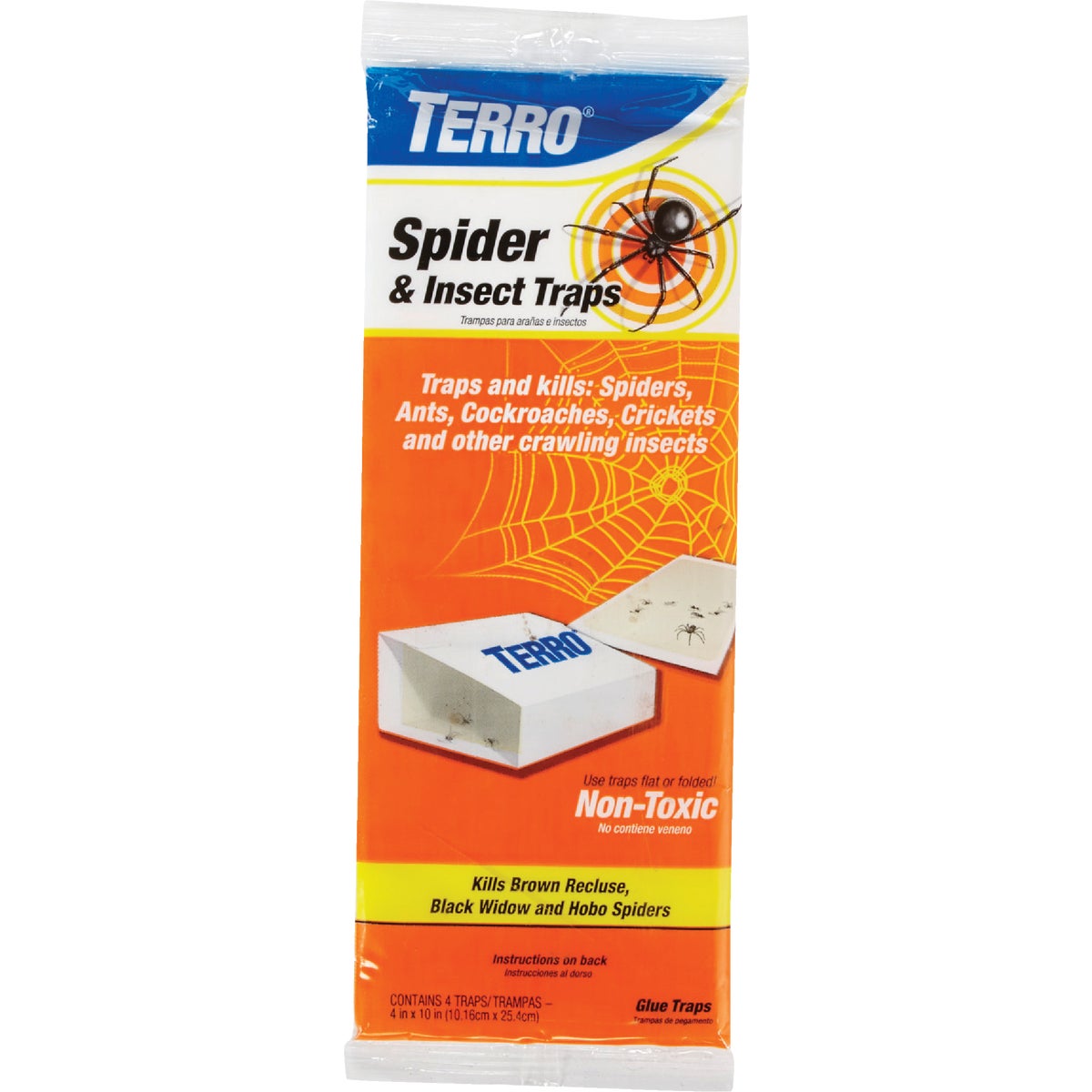 Terro Indoor Glue Insect & Spider Trap (4-Pack)