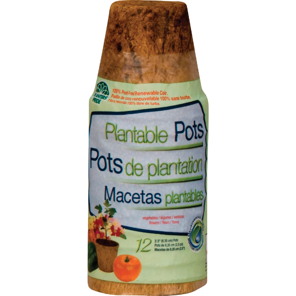 Myers 2.25 In. Round Plantable Fiber Grow Pot (12-Pack)