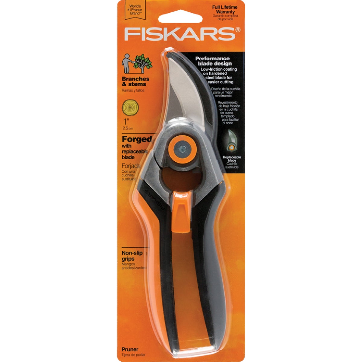 Fiskars 10.75 In. Forged Bypass Pruner with Replaceable Blade