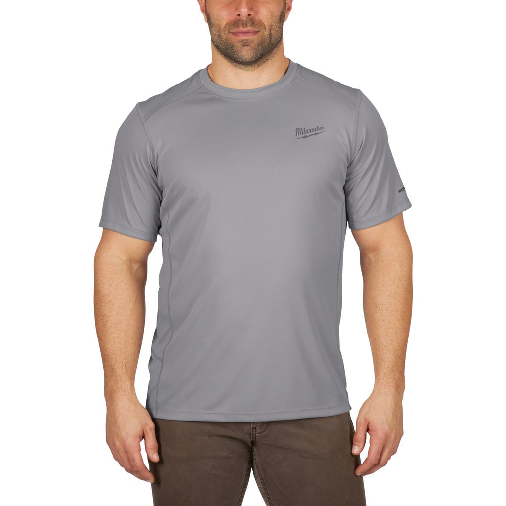 Milwaukee Workskin 2XL Gray Short Sleeve Men's Lightweight Performance Shirt