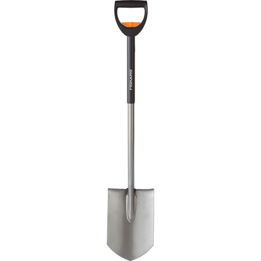 Fiskars 49 In. Steel D-Handle Extendable Round Point Shovel