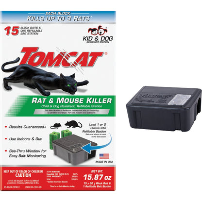 Tomcat Rat Killer II Refillable Rat Bait Station (15-Refill)