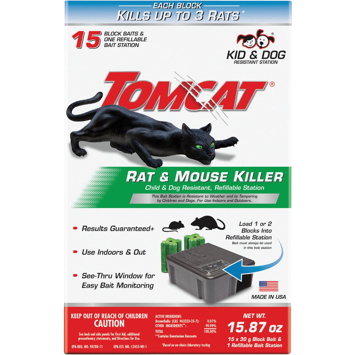 Tomcat Rat Killer II Refillable Rat Bait Station (15-Refill)