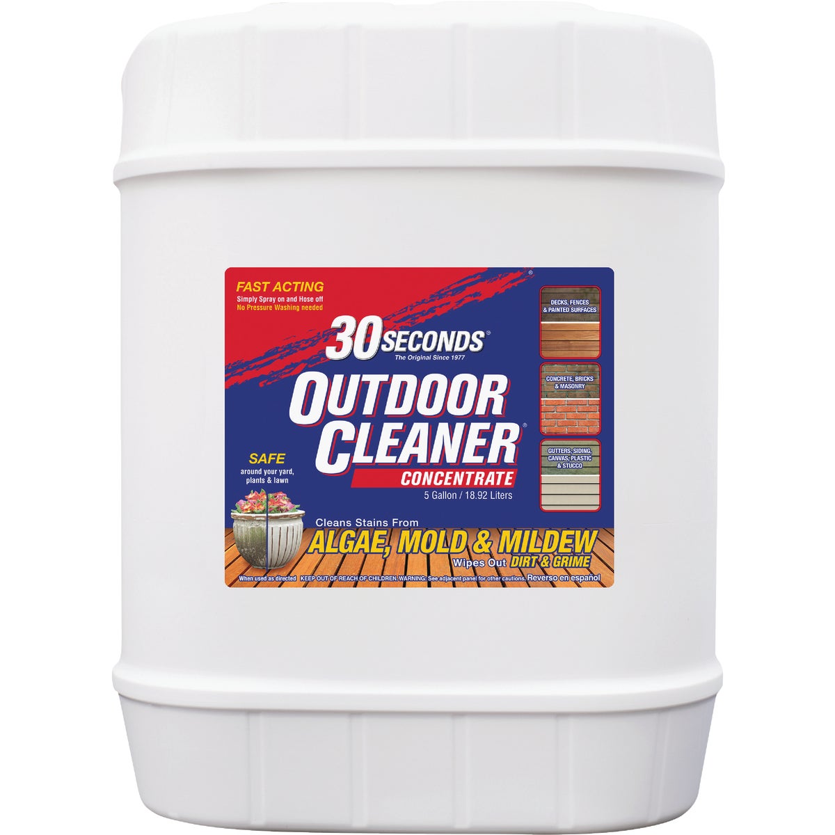 30 seconds Outdoor Cleaner 5 Gal. Concentrate Algae, Mold & Mildew Stain Remover