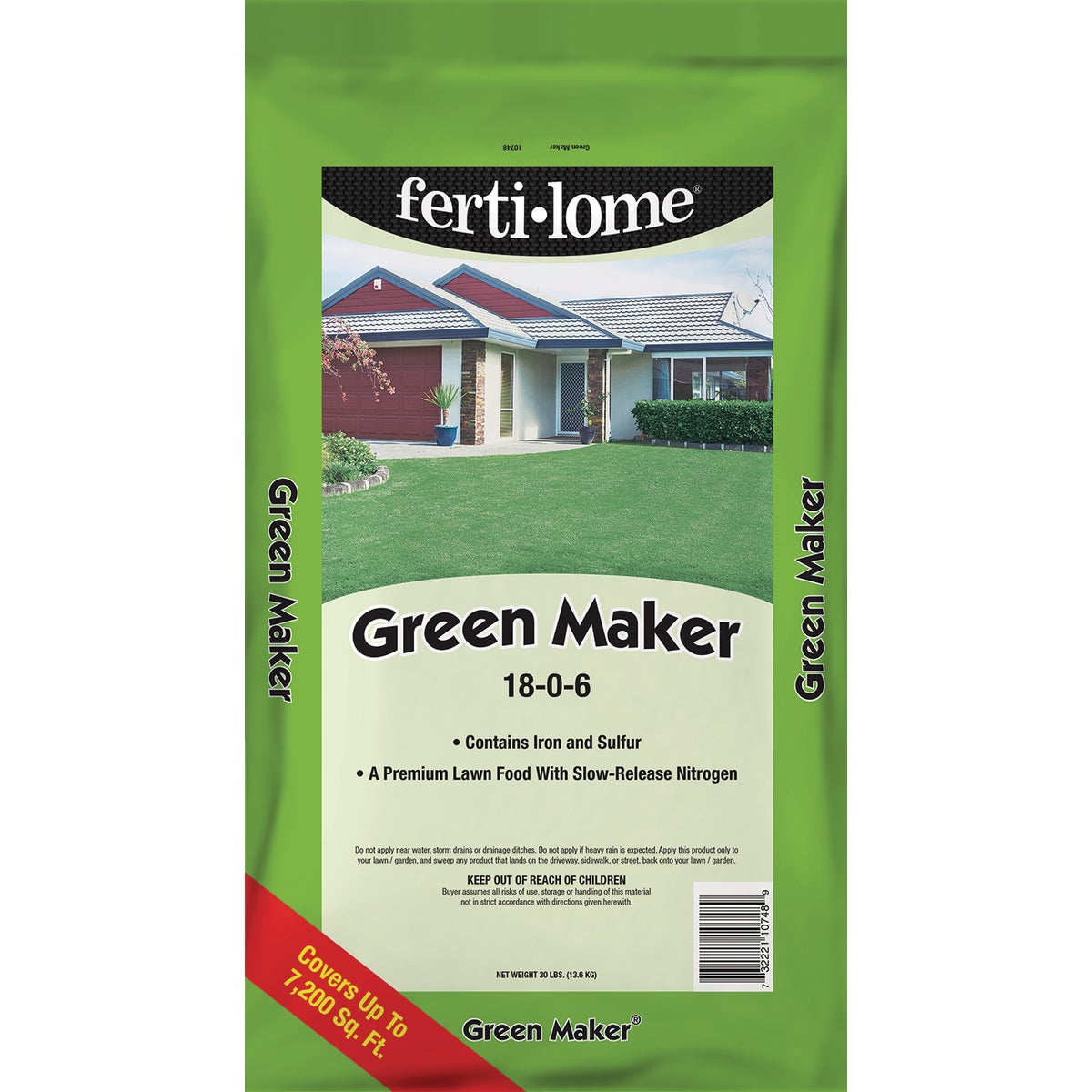 Ferti-lome Green Maker 30 Lb. 7200 Sq. Ft. 18-0-6 Lawn Fertilizer
