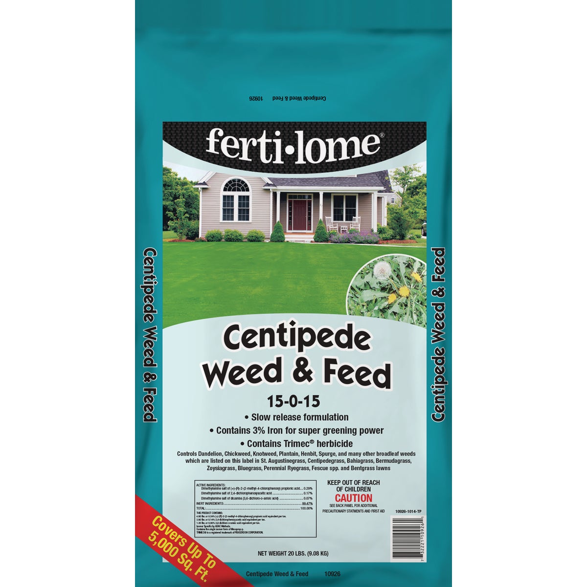 Ferti-lome Centipede Weed & Feed 20 Lb. 5000 Sq. Ft. 15-0-15 Lawn Fertilizer with Weed Killer