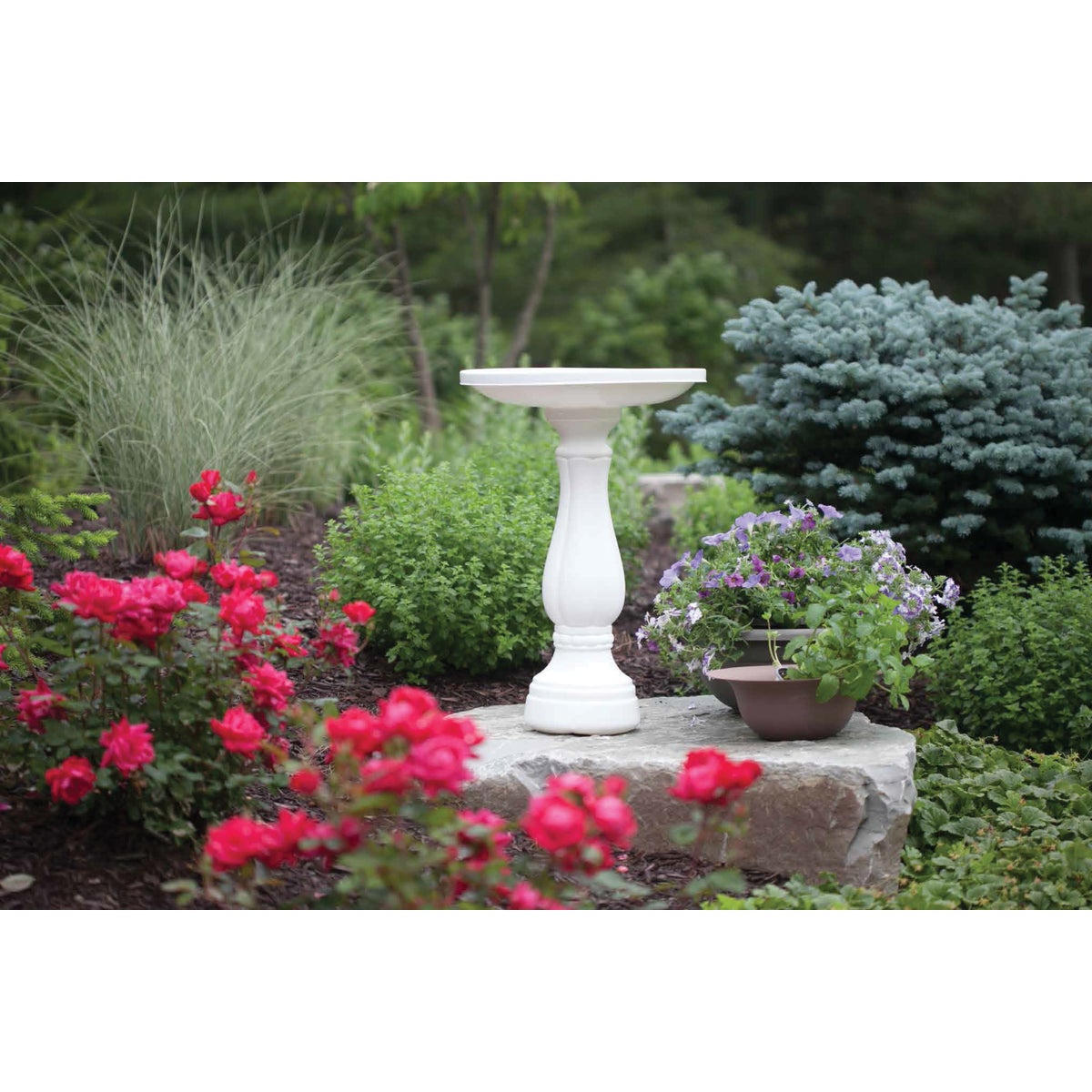 Bloem White Promo Bird Bath