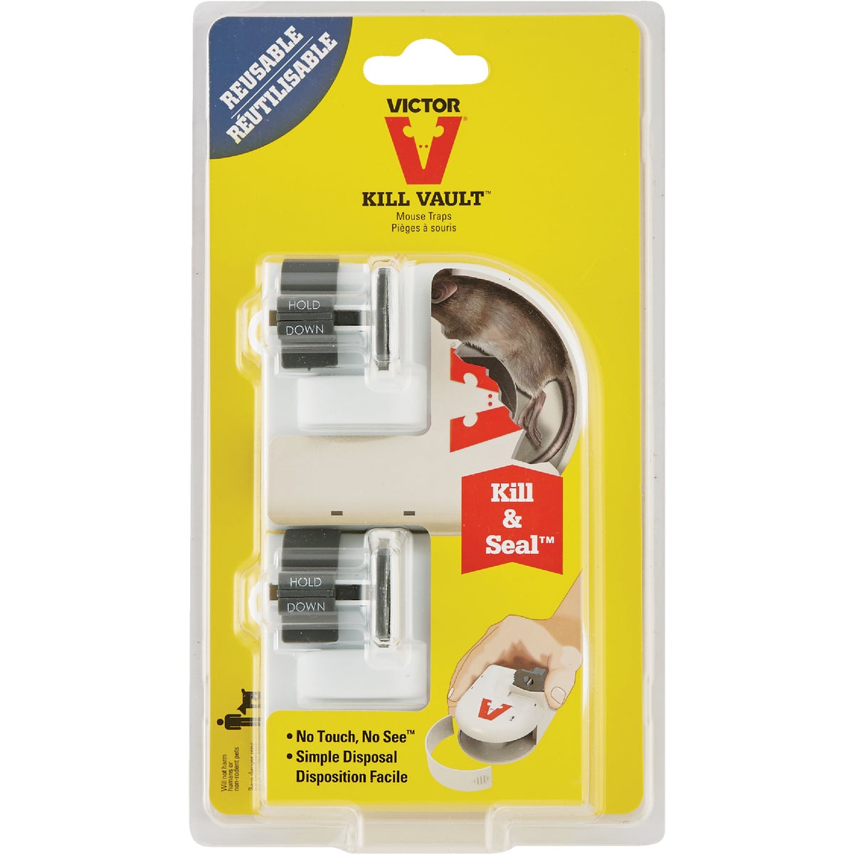 Victor Kill And Seal Mechanical Hygienic Mouse Trap (2-Pack)