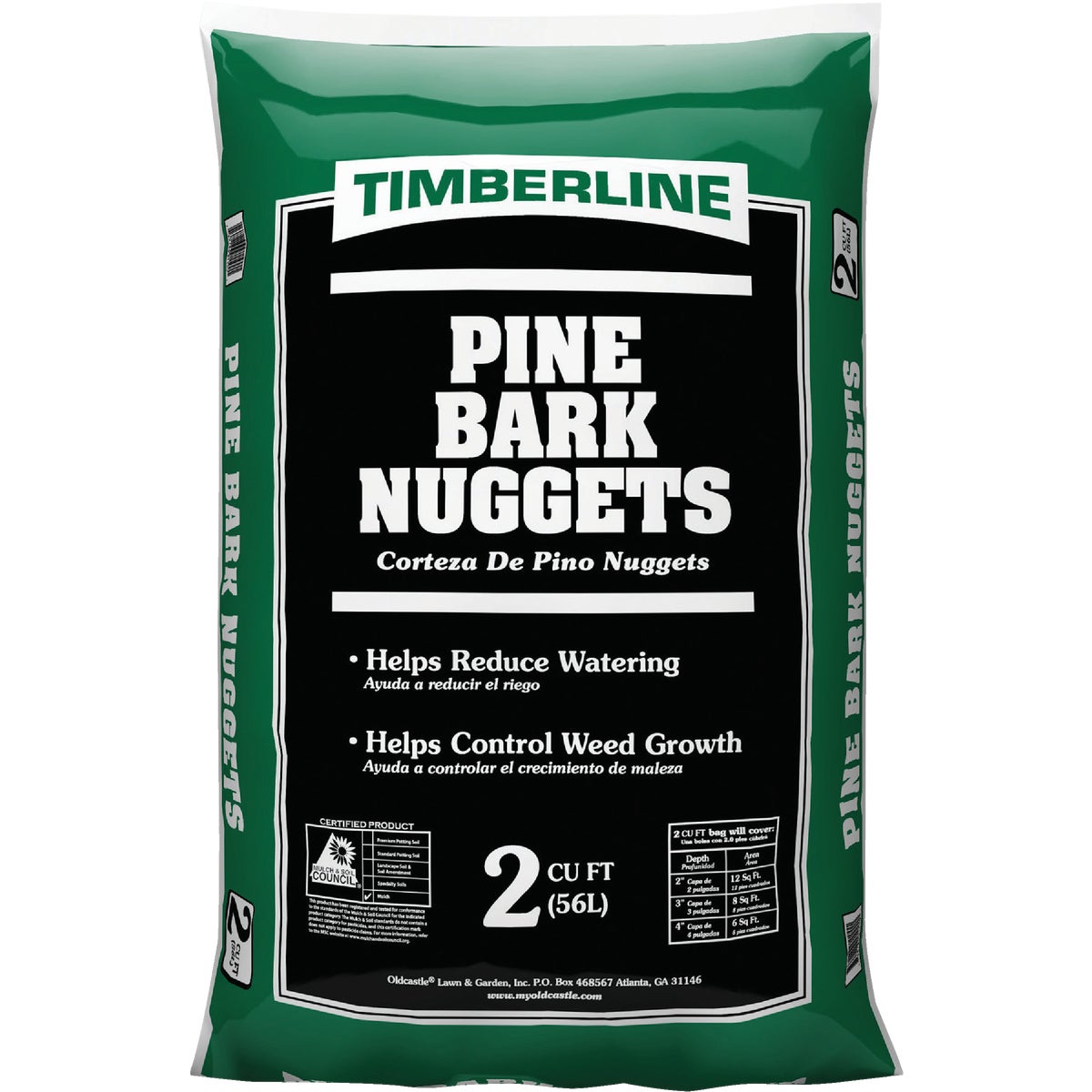 Timberline 2 Cu. Ft. Medium Pine Decorative Bark Mulch Nuggets