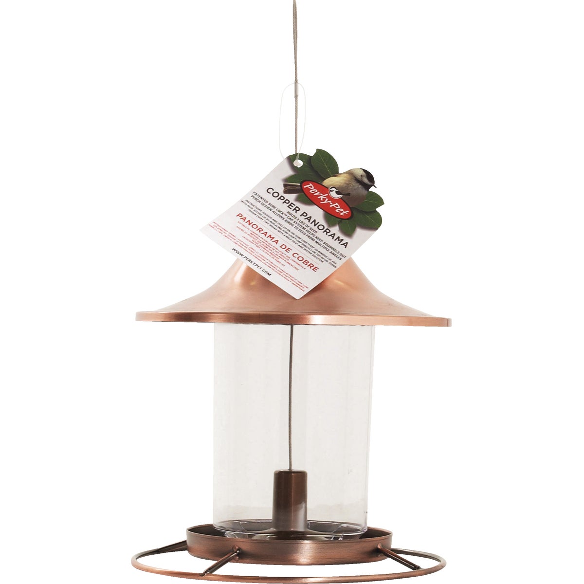 Perky Pet Copper Panorama Bird Feeder