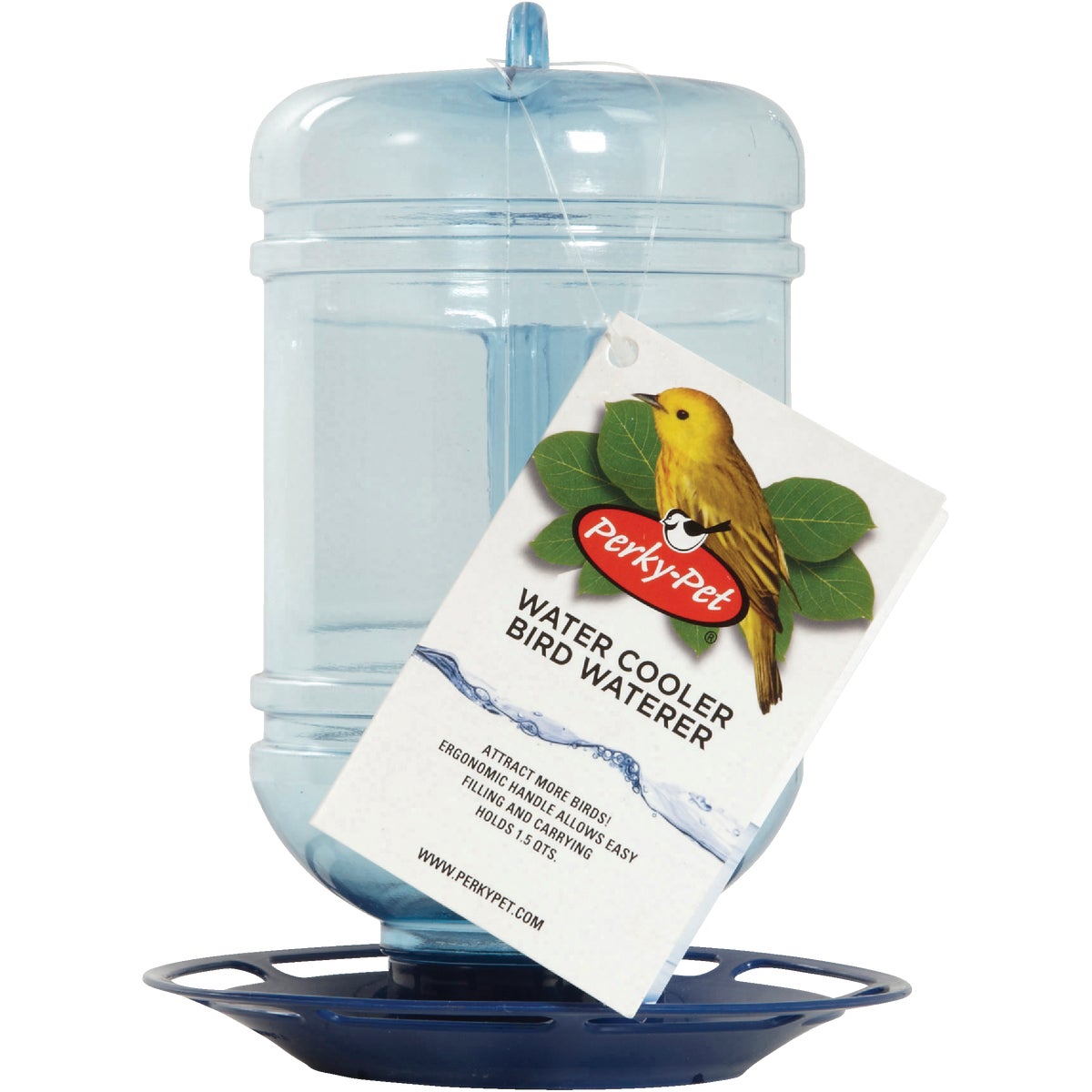 Perky-Pet 1.5 Qt. Blue Water Cooler Bird Waterer