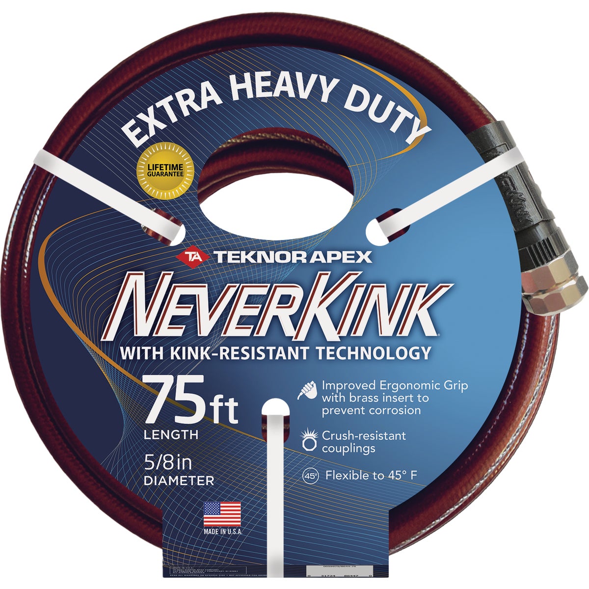 Teknor Apex Neverkink 5/8 In. Dia. x 75 Ft. L. Extra Heavy-Duty Garden Hose