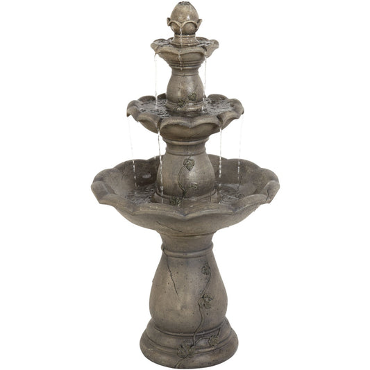 Best Garden 24 In. W. x 46 In. H. x 24 In. L. Resin 3-Tier Fountain