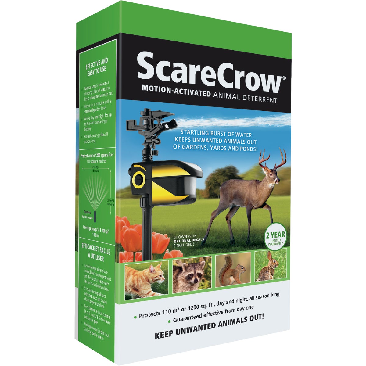 Contech ScareCrow Motion Activated 1200 Sq. Ft. Coverage 9V Electronic Pest Repellent
