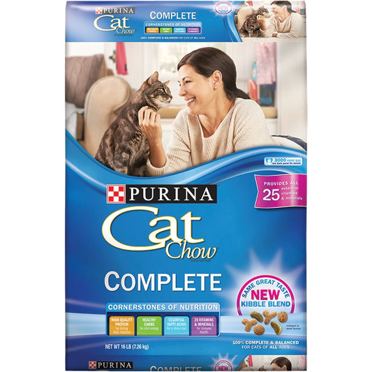 Purina Cat Chow Complete Balance 16 Lb. Kibble Blend All Ages Dry Cat Food