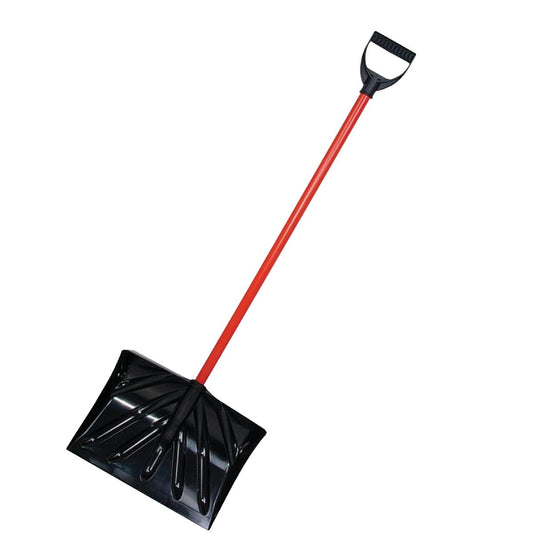 True Temper 16 In. Poly Snow Shovel & Pusher with 36 In. Steel Handle