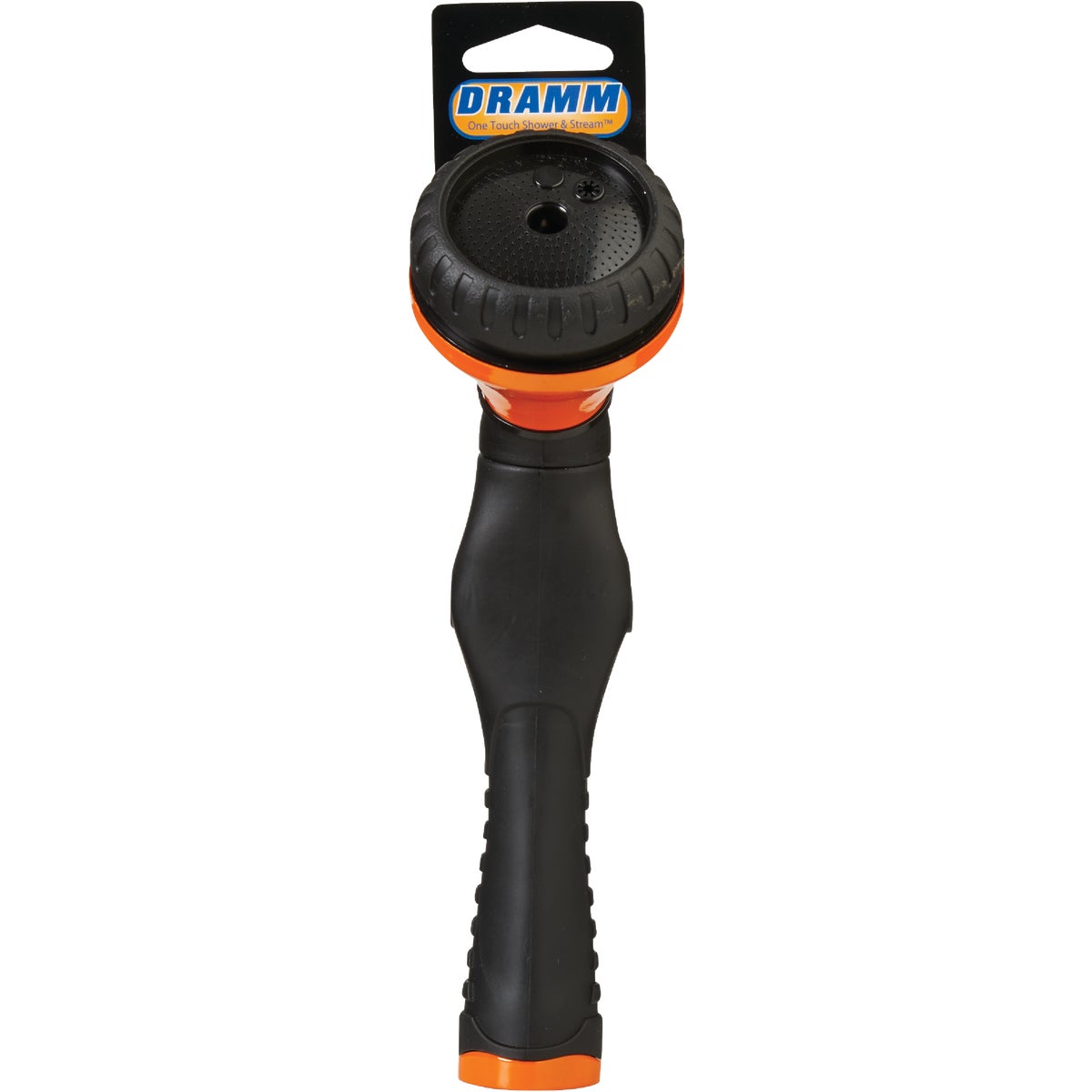 Dramm One Touch Heavy-Duty Metal Shower & Stream Multi-Pattern Nozzle, Orange