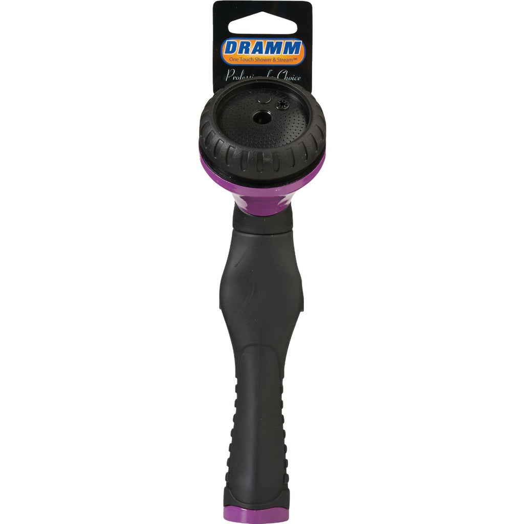 Dramm One Touch Heavy-Duty Metal Shower & Stream Multi-Pattern Nozzle, Berry