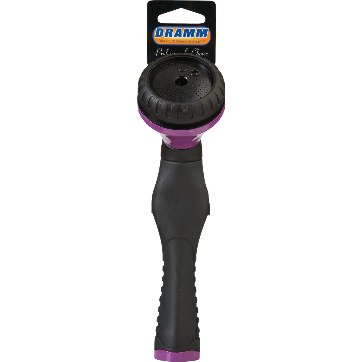 Dramm One Touch Heavy-Duty Metal Shower & Stream Multi-Pattern Nozzle, Berry