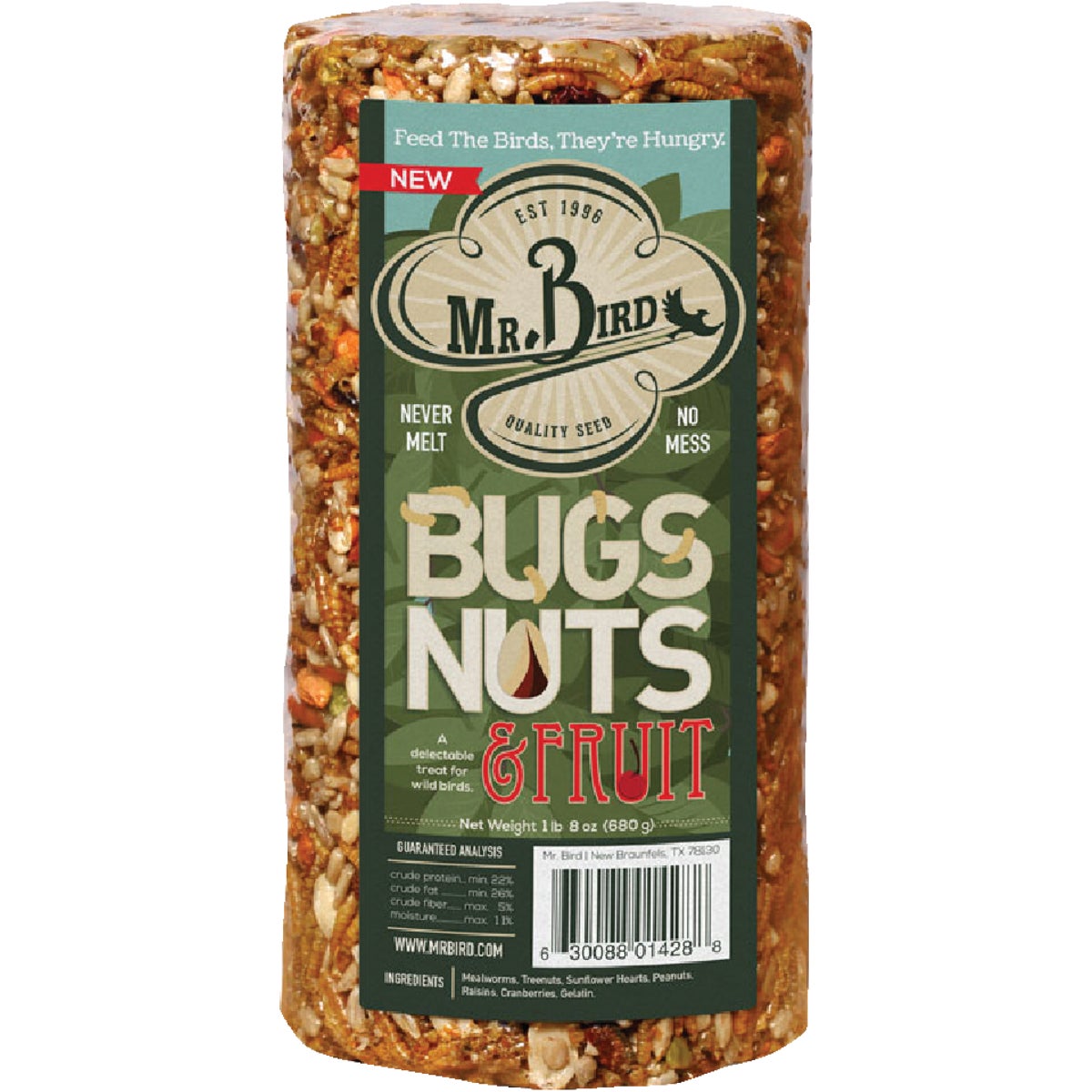 Mr. Bird 28 Oz. Bugs, Nuts, & Fruit Wild Bird Seed Log