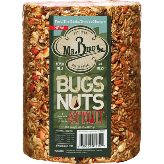 Mr. Bird 72 Oz. Bugs, Nuts, & Fruit Wild Bird Seed Log