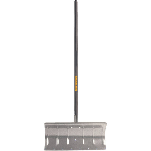 True Temper 24 In. Aluminum Snow Pusher with 48 In. Wood Handle