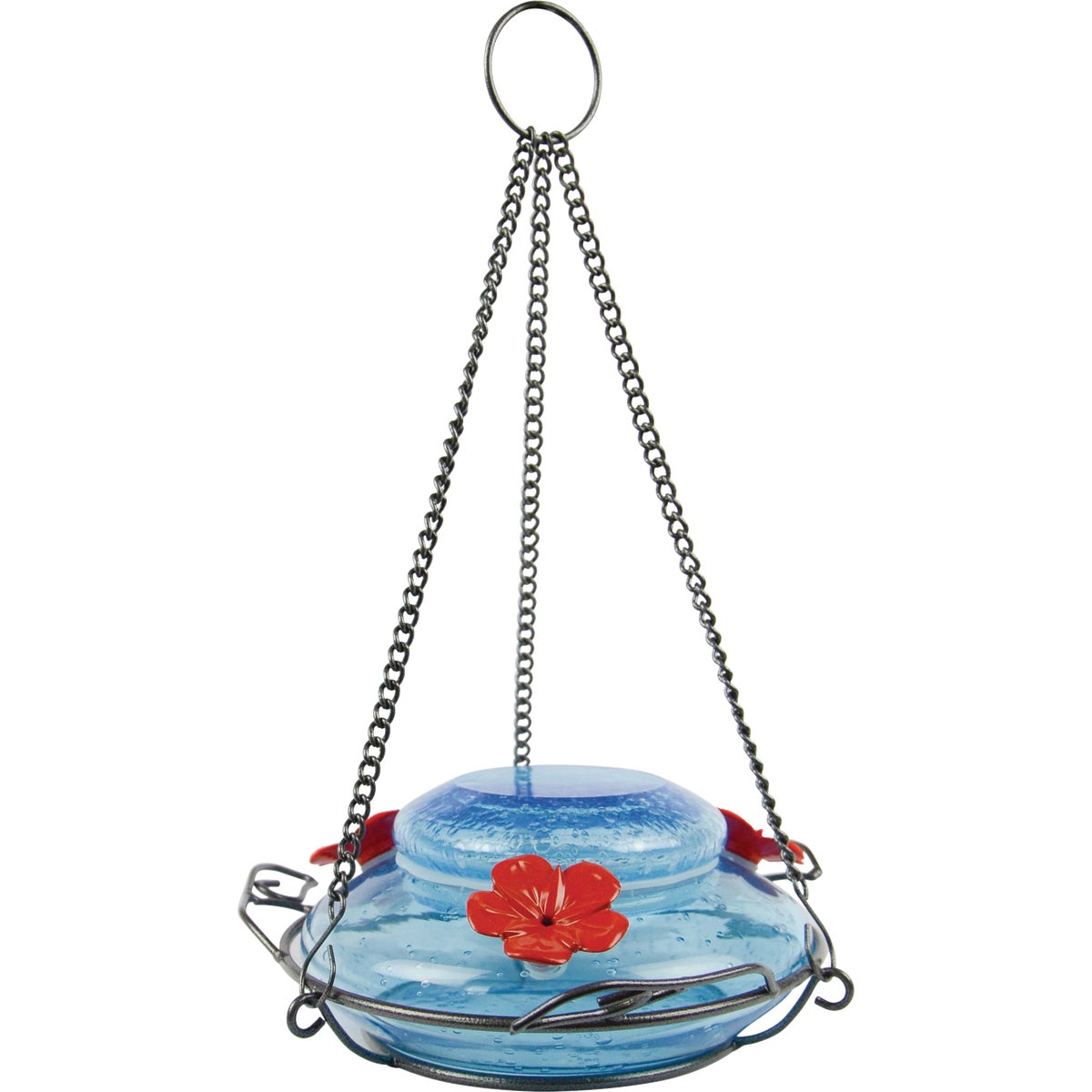 Nature's Way Blue 18 Oz. Glass Hummingbird Feeder