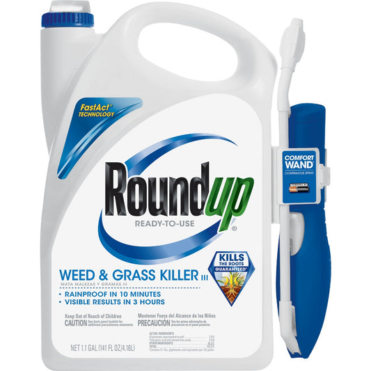 Roundup 1.1 Gal Ready To Use Wand Sprayer Weed & Grass Killer III