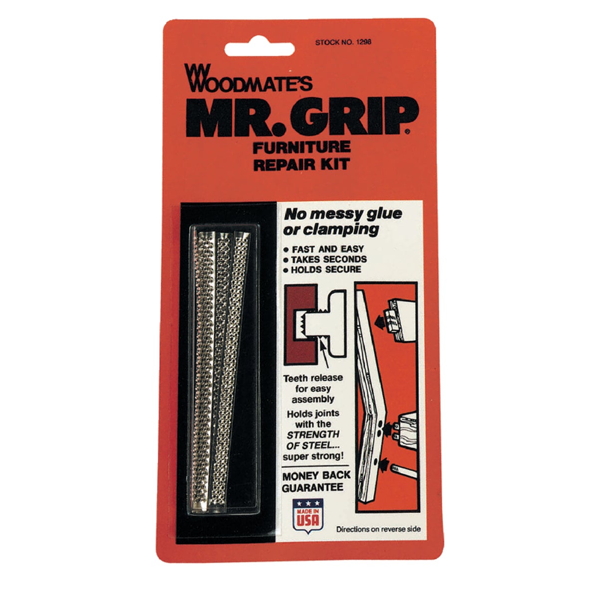 Woodmate Mr. Grip Metal Strip 4 In. Furniture Repair Kit (8 Ct.)