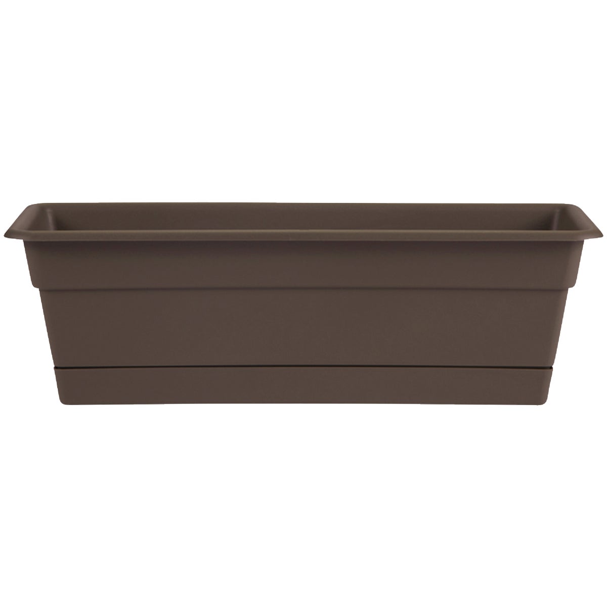 Bloem Dura Cotta 30 In. Plastic Chocolate Flower Box