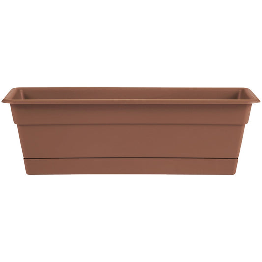 Bloem Dura Cotta 30 In. Plastic Terra Cotta Flower Box