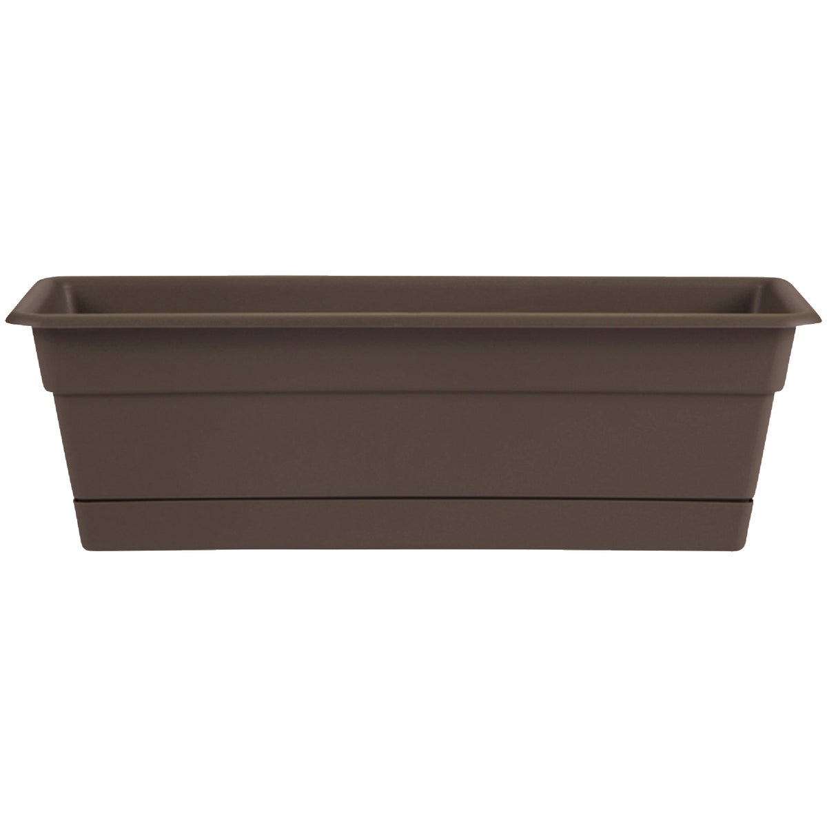 Bloem Dura Cotta 24 In. Plastic Chocolate Flower Box