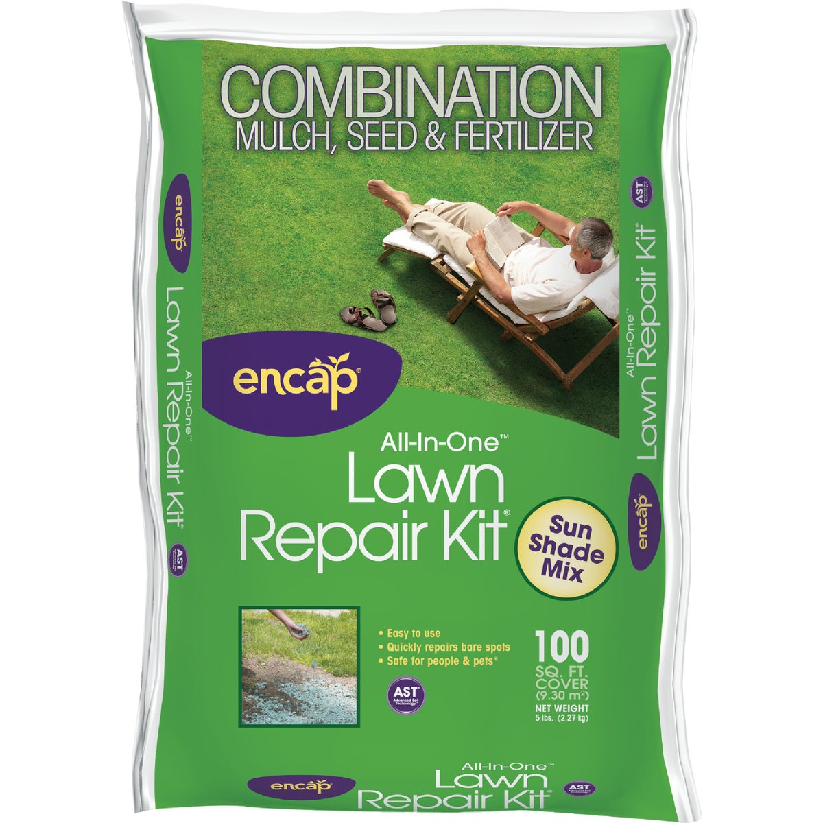 Encap 5 Lb. 100 Sq. Ft. Coverage Sun & Shade Grass Patch & Repair