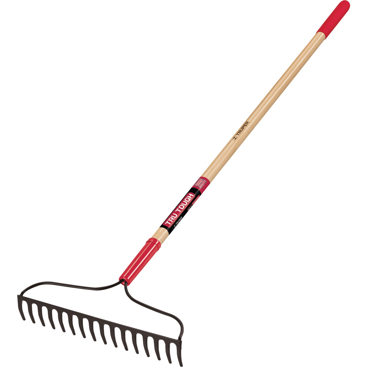 Truper Tru Tough 15.75 In. Steel Bow Wood Handle Garden Rake (16-Tine)