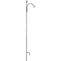 American Gardenworks 90 In. Black Steel Spiral Twist Top Shepherd Rod Hanger