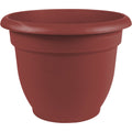 Bloem Ariana 8.8 In. H x 8 In. Dia. Plastic Self Watering Burnt Red Planter