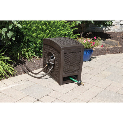 Suncast Aquawinder 125 Ft. x 5/8 In. Java Resin Automatic Hose Reel