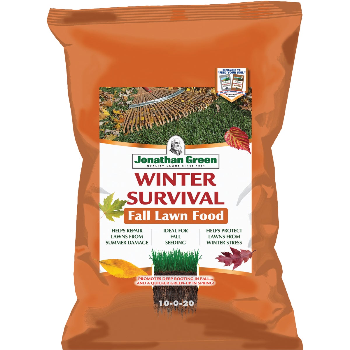 Jonathan Green Winter Survival 45 Lb. 15,000 Sq. Ft. 10-0-20 Winterizer Fall Fertilizer