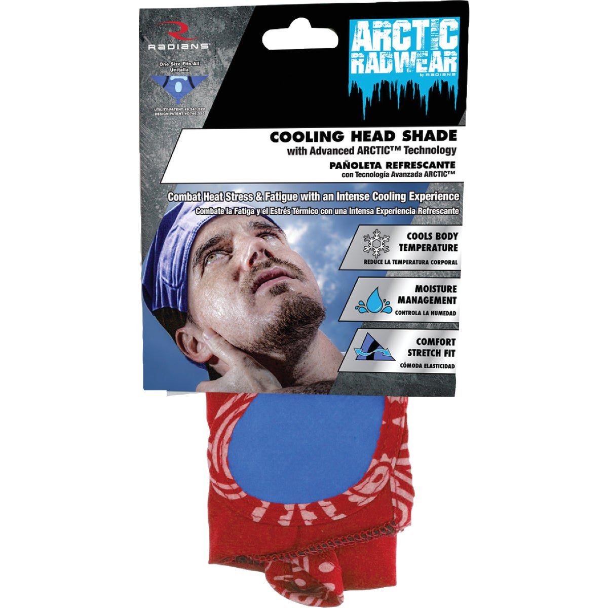 Radians Arctic Radwear Red Paisley Cooling Bandana