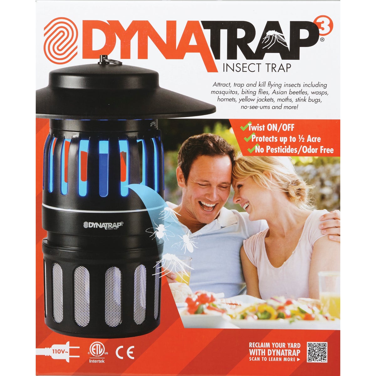 Dynatrap Reusable Indoor/Outdoor 1/2 Acre Coverage Area Insect Trap